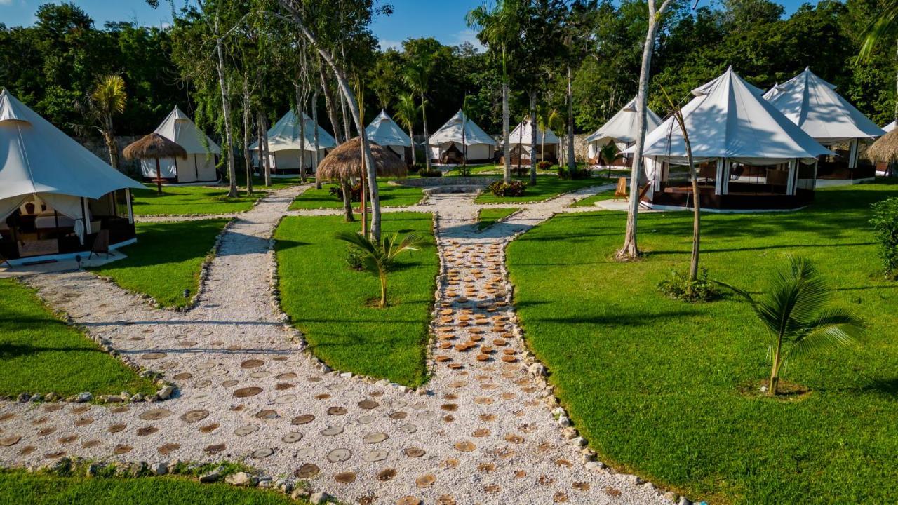 Hotel Xakluum Eco Glampings Puerto Morelos Exterior foto