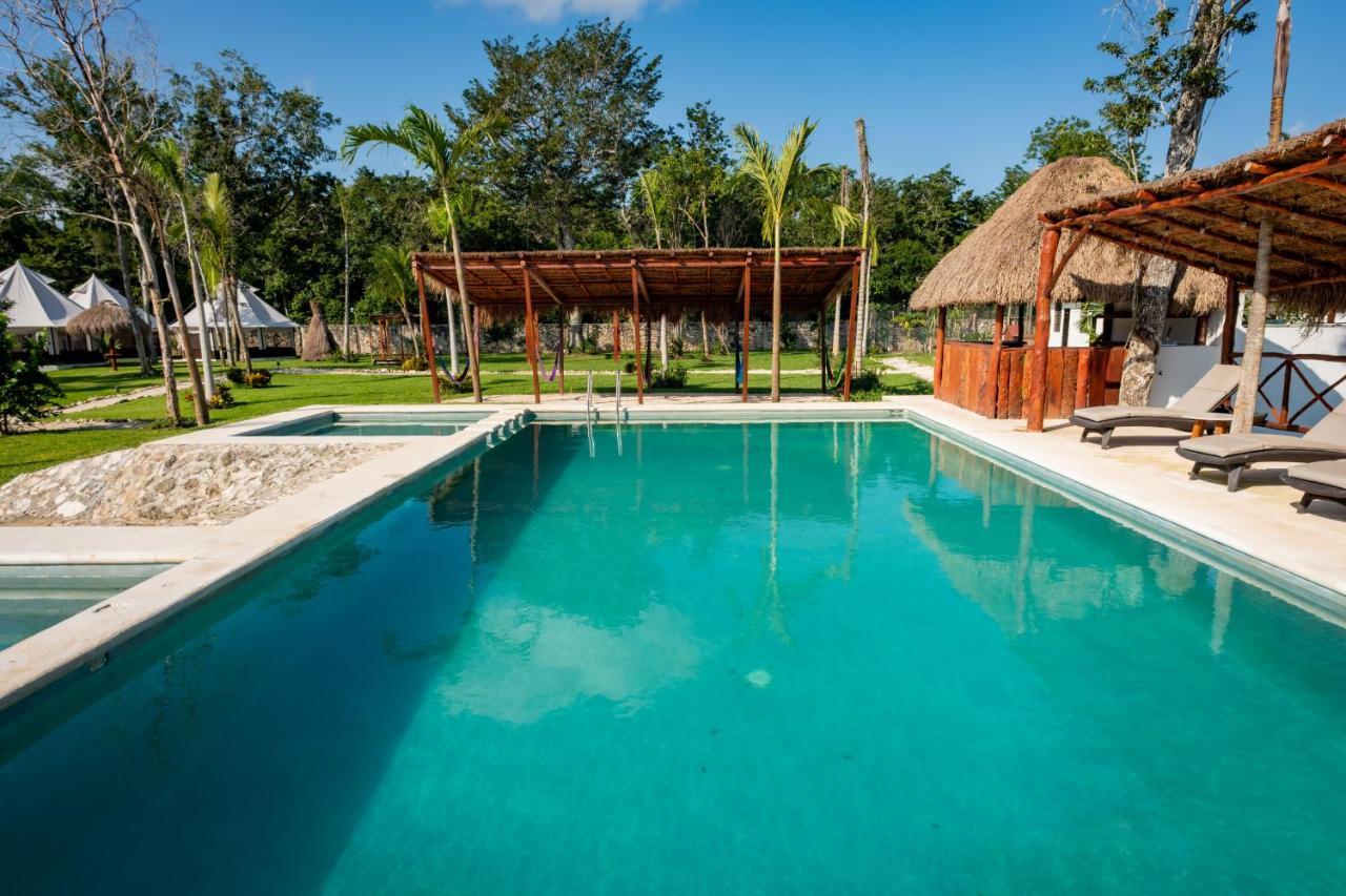 Hotel Xakluum Eco Glampings Puerto Morelos Exterior foto