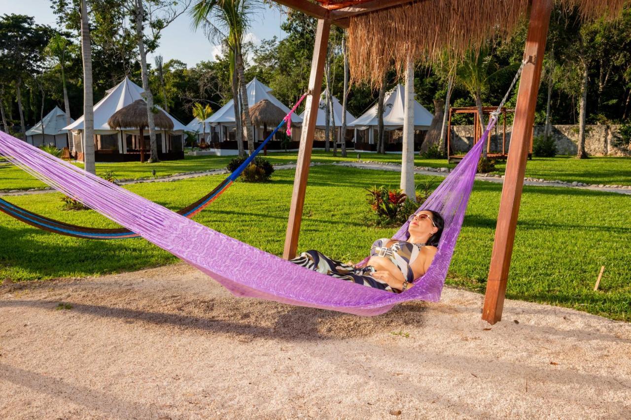 Hotel Xakluum Eco Glampings Puerto Morelos Exterior foto