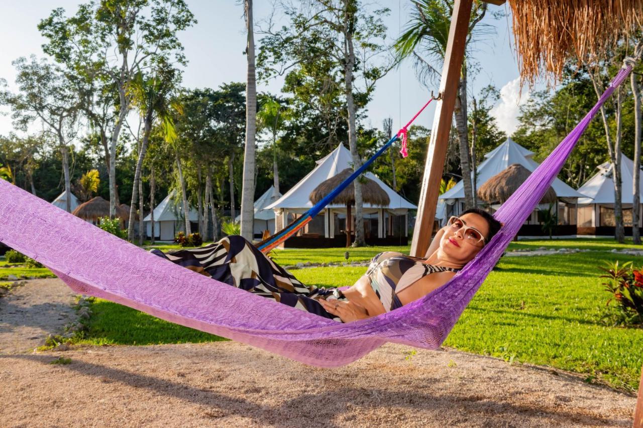 Hotel Xakluum Eco Glampings Puerto Morelos Exterior foto
